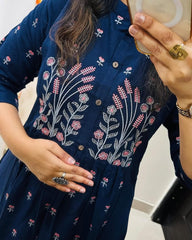 *We are here to spread some magic to your ethnic Heavy Cotton*

*🌹🌹Pure fine Cotton fabric Embroidery Work Kurti with Pant with cotton 100-100*🌹
