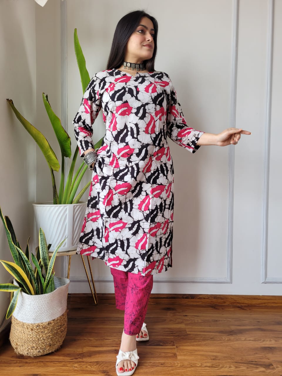 New Exclusive Hand  block printed Stitched Cotton  Kurtis with Pant