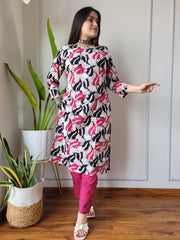 New Exclusive Hand  block printed Stitched Cotton  Kurtis with Pant