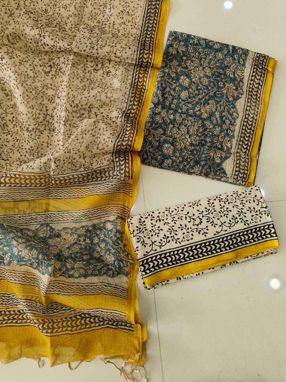 Premium Sanganeri Printed kota Suit With Kota Doria Duppta