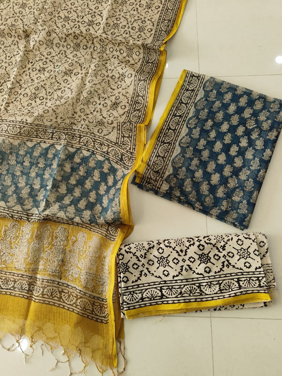 Premium Sanganeri Printed kota Suit With Kota Doria Duppta