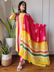 New Exclusive Collection of Hand Block Printed Stitched Cotton Suits With Cotton Dupatta in Beautiful Colours(BFSCS34)