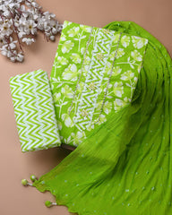 PREMIUM GOTA PATTI COTTON SUIT SET WITH CHIFFON DUPATTA(BSCOTGC39)