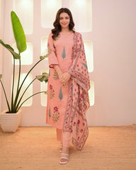 *NEW LAUNCH*

*Fastival Special*

*Where elegance meets legacy. Featuring this beautiful pastel shades Cotton Suit which is elevated with finest floral print. Paired matching pant and dupatta.