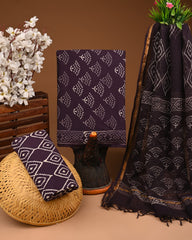 Premium Sanganeri Printed Cotton Suit With Kota Doria Dupatta