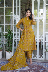 *New lounch *

*White Love.......*

*This A-line pant set is perfect for the summer season with its vibrant floral print and confident  , the included matching dupatta completes the look and adds an extra touch of style.*