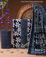 PREMIUM GOTA PATTI COTTON SUIT SET WITH COTTON DUPATTA(BFCOTGH100)