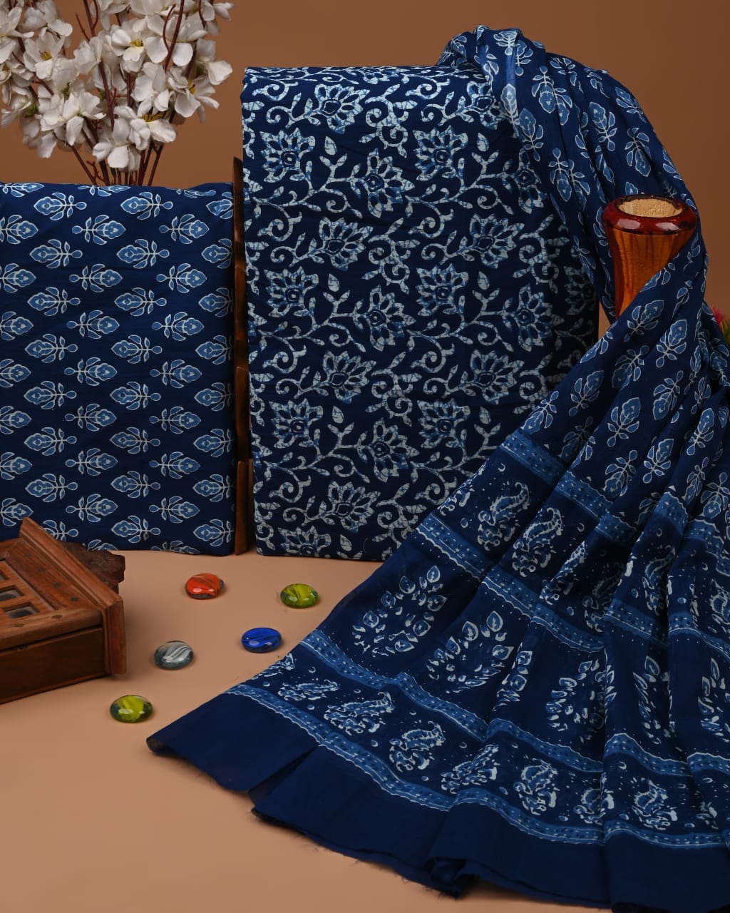 Exclusive Hand Block Cotton Suit With Cotton Dupatta