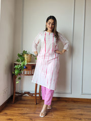 New Exclusive Hand  block printed Stitched Cotton  Kurtis with Pant