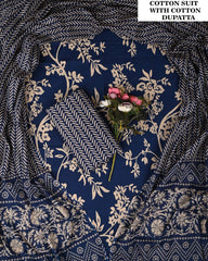 Exclusive Hand Block Cotton Suit With Cotton Dupatta