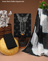 PREMIUM GOTA PATTI COTTON SUIT SET WITH CHIFFON DUPATTA(BSCOTGC76)