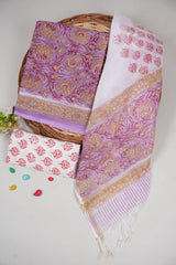 Premium Sanganeri Printed kota Suit With Kota Doria Duppta(BFFKO51)