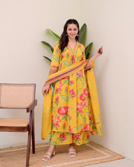 *New stylish and affordable beautiful straight fit  set with beautiful print and fabric pure Cotton*