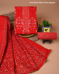 PREMIUM GOTA PATTI COTTON SUIT SET WITH COTTON DUPATTA(BFCOTGH112)