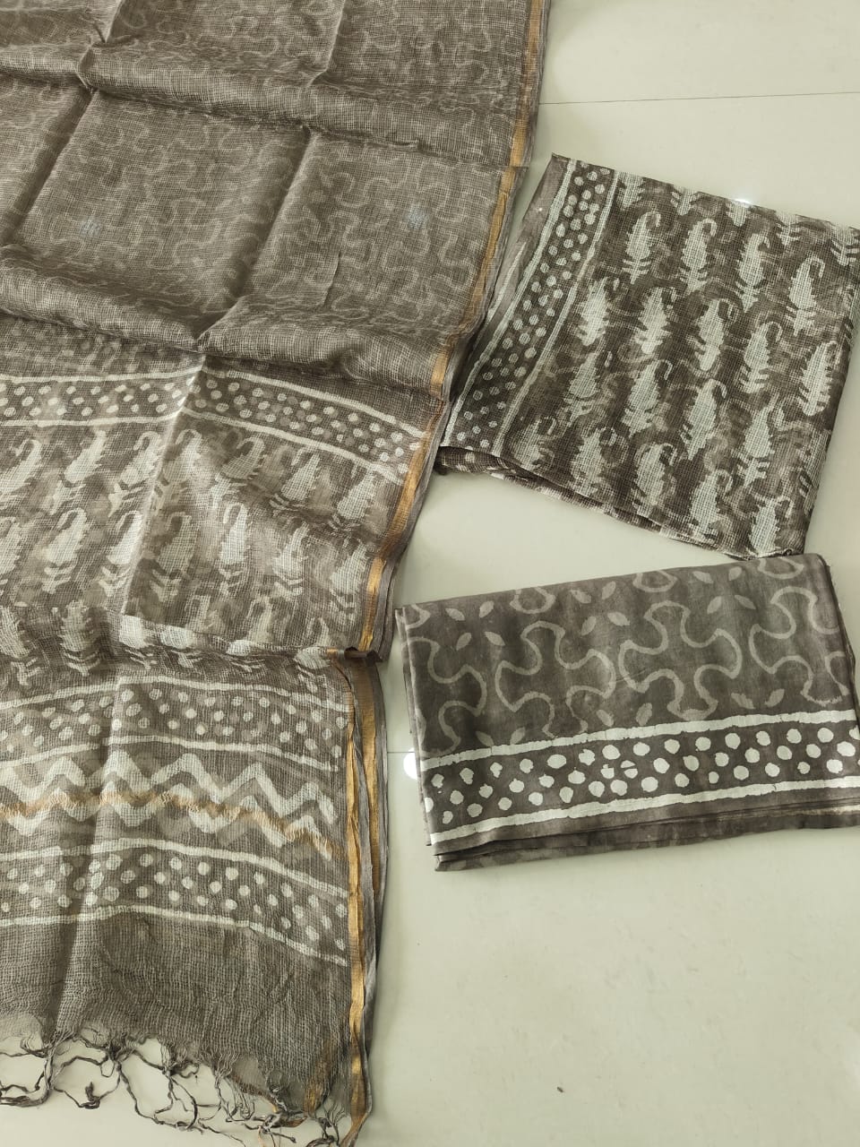 Premium Sanganeri Printed kota Suit With Kota Doria Duppta