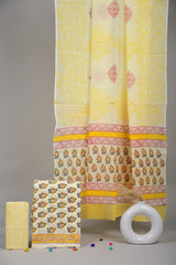 Exclusive Hand Block Cotton Suit With Cotton Dupatta
