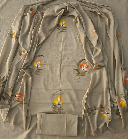 Exclusive Hand Block Cotton Suit With Cotton Dupatta(BFCOT45)