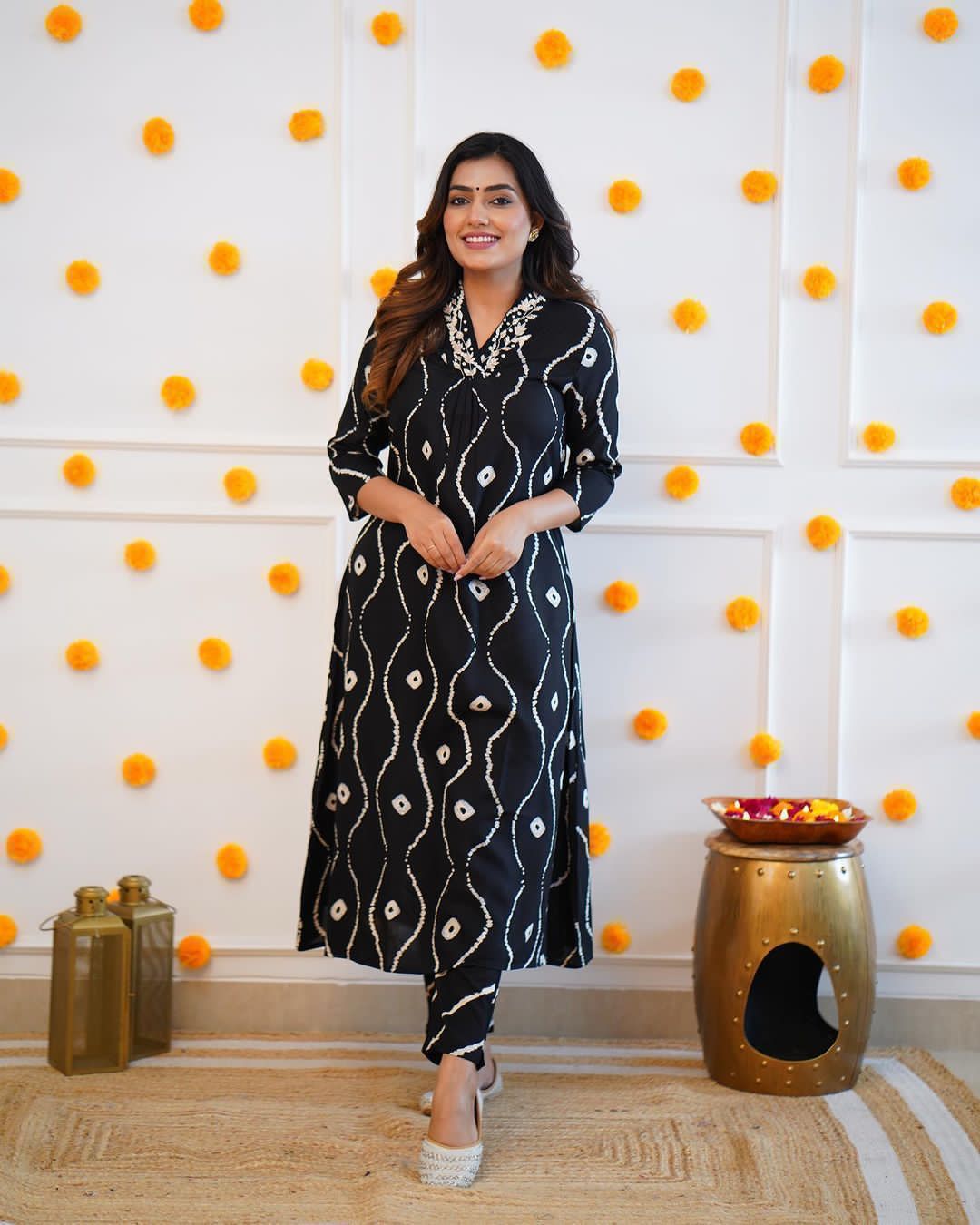 *New Launch* 

*Get festive ready with our new Kurta pant sets with beautiful neck hand work detailing  colours*