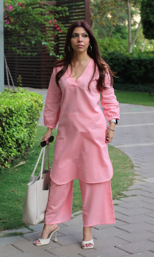 Upgrade your office wear wardrobe with this classy yet chic monochrome pant-set  for all day comfort and trendy look