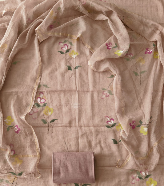 Premium Sanganeri Printed kota Suit With Kota Doria Duppta