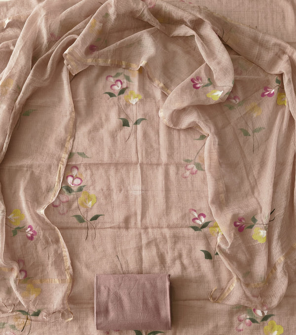 Premium Sanganeri Printed kota Suit With Kota Doria Duppta