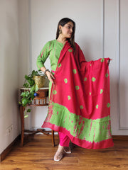 New Exclusive Collection of Hand Block Printed Stitched Cotton Suits With Cotton Dupatta in Beautiful Colours(BFSCS37)