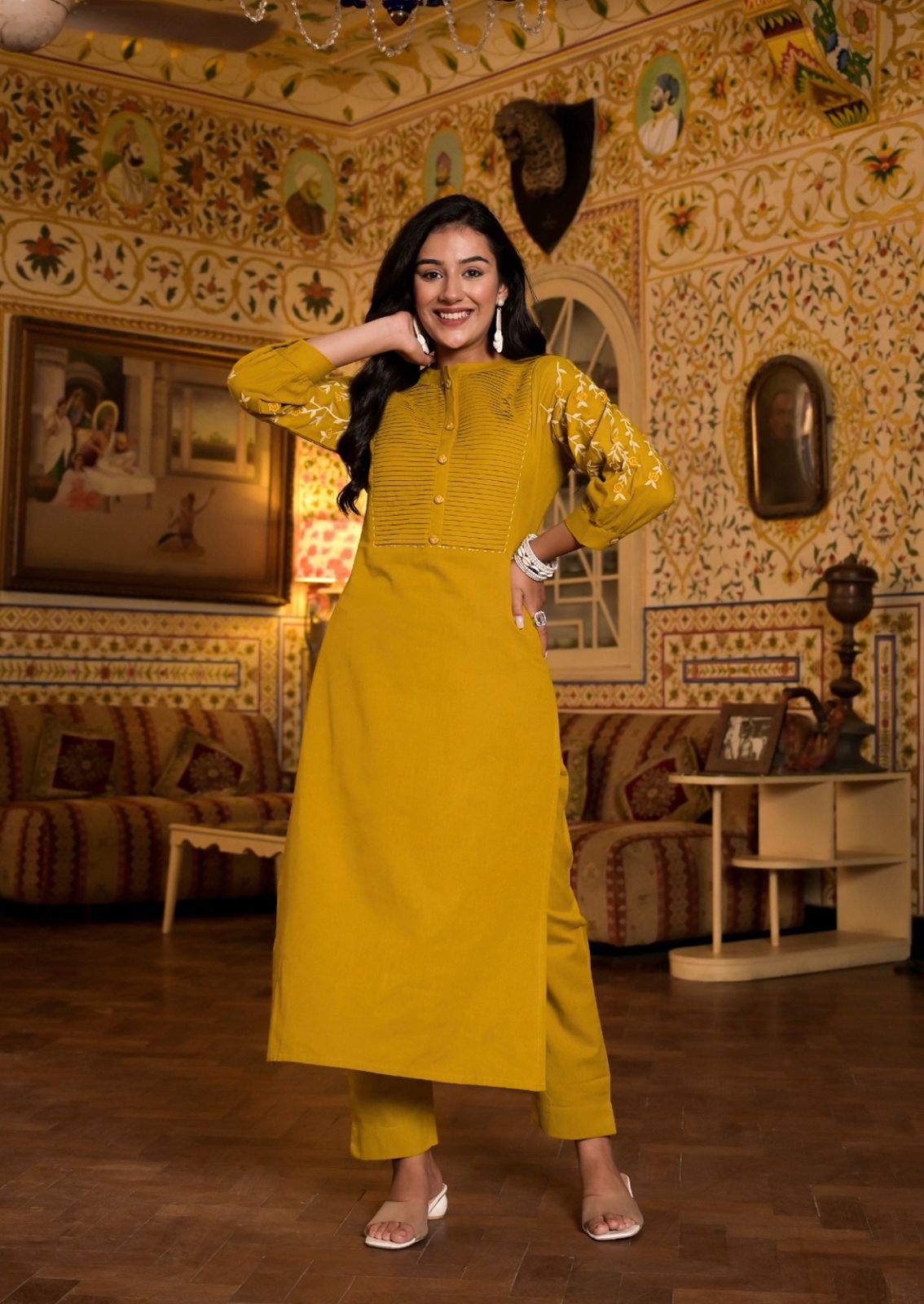 New launch
coord - set    

Premium cotton slub top with beautiful colours 

Paired up with premium cotton slub plazo  with 2 side pocket