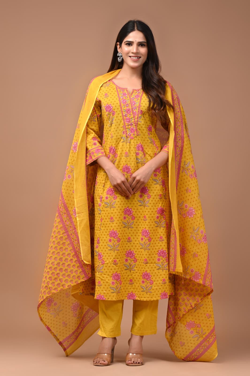 *All New Exclusive Collection of Hand Block Printed "Stitched" Cotton Suits With Cotton Dupatta in Beautiful Colours*