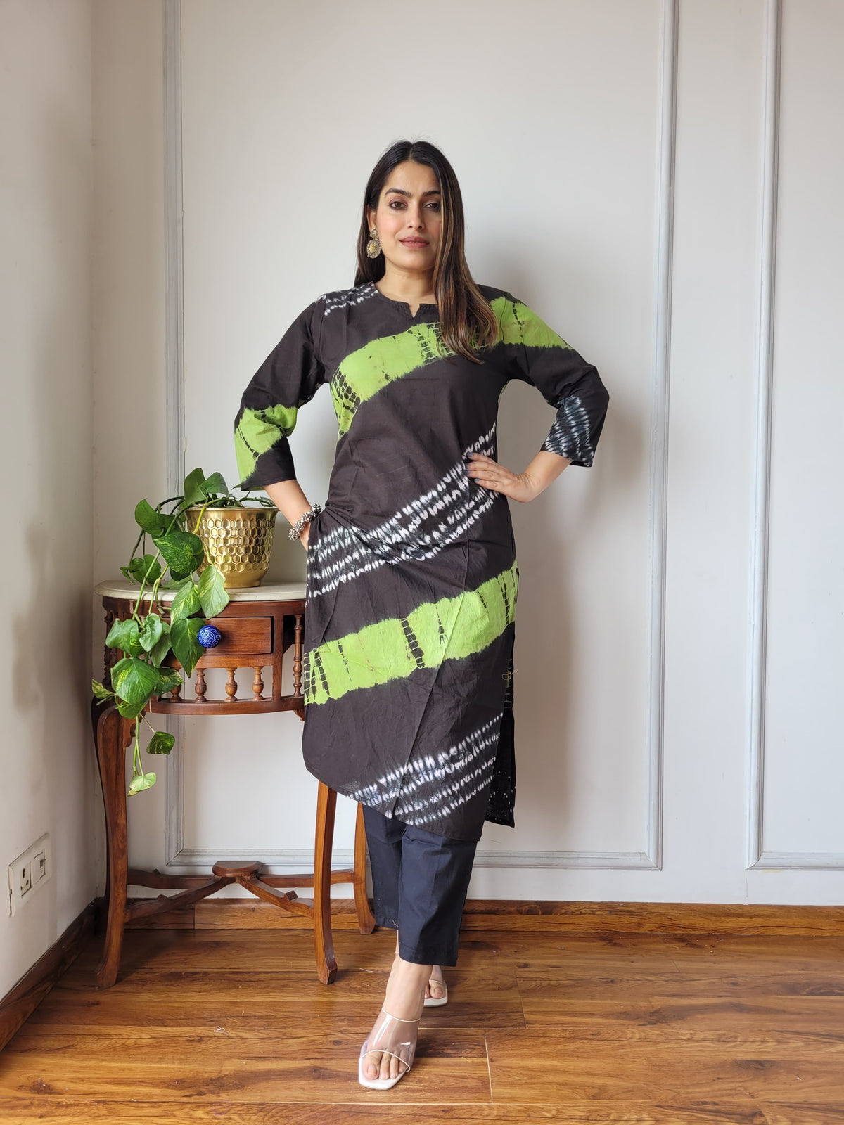 New Exclusive Hand  block printed Stitched Cotton  Kurtis with Pant