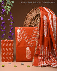 PREMIUM GOTA PATTI COTTON SUIT SET WITH COTTON DUPATTA(BFCOTGH72)