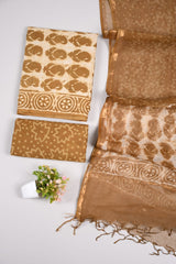 Premium Sanganeri Printed Cotton Suit With Kota Doria Duppta(BFCOTKD33)