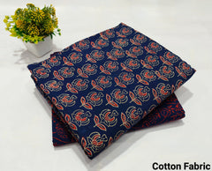Premium Hand Block Printed Cotton Suit Top And Bottom Set (BFTB107)