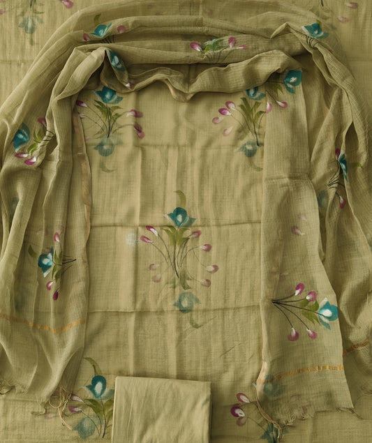 Premium Sanganeri Printed kota Suit With Kota Doria Duppta