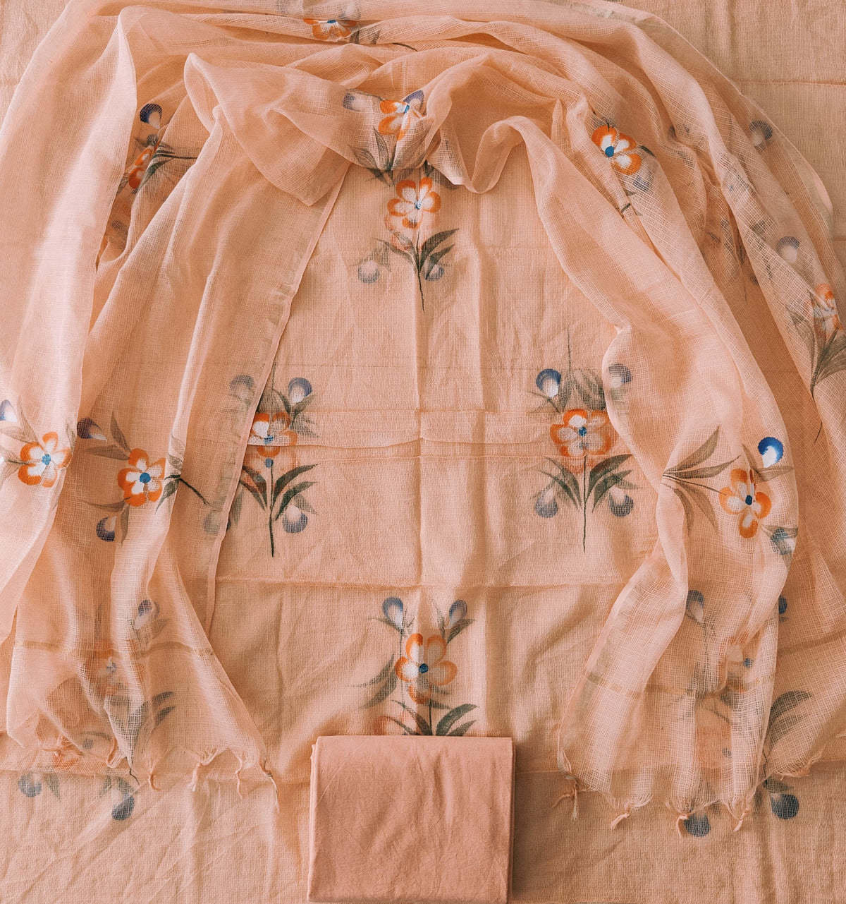 Premium Sanganeri Printed kota Suit With Kota Doria Duppta