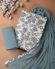 PREMIUM GOTA PATTI COTTON SUIT SET WITH CHIFFON DUPATTA(BSCOTGC43)