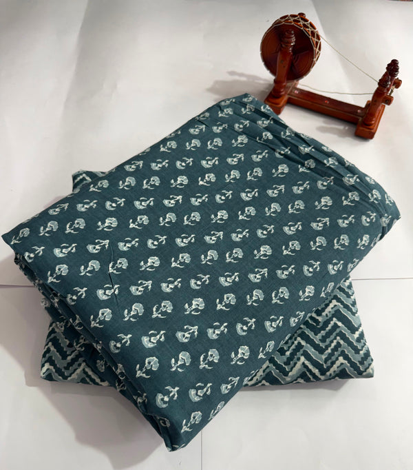 New hand block printed top and bottom