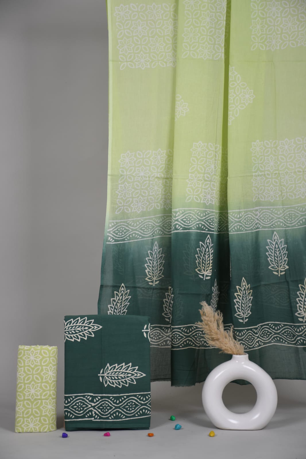 Exclusive Hand Block Cotton Suit With Cotton Dupatta