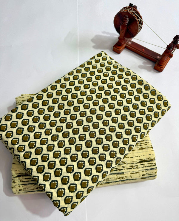 New hand block printed top and bottom