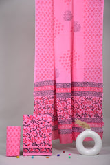 Exclusive Hand Block Cotton Suit With Cotton Dupatta