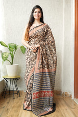 New Designer Hand Block Print Chanderi Silk Saree(BFCS50)