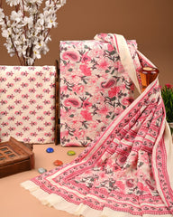Exclusive Hand Block Cotton Suit With Cotton Dupatta