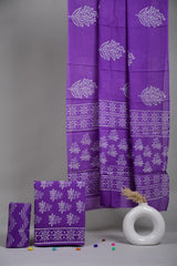 Exclusive Hand Block Cotton Suit With Cotton Dupatta