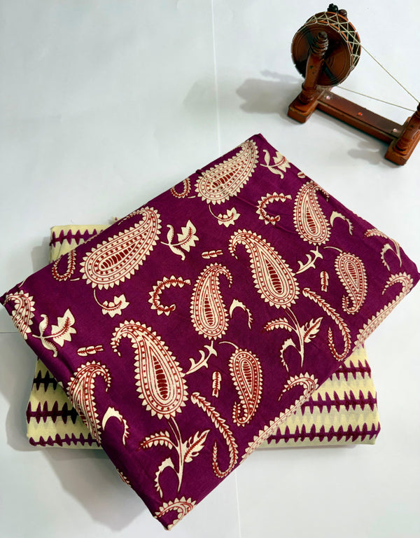 New hand block printed top and bottom