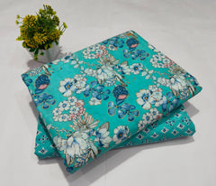 (Premium Hand Block Printed Cotton Suit Top And Bottom Set (BFTB85)