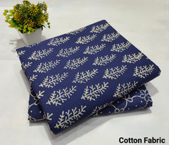 Premium Hand Block Printed Cotton Suit Top And Bottom Set(BFTB089)