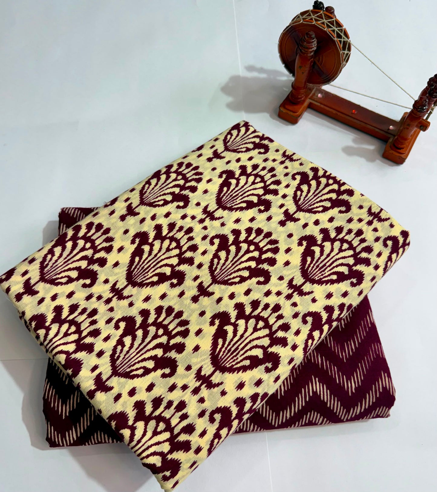 New hand block printed top and bottom