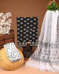 Premium Sanganeri Printed Cotton Suit With Kota Doria Dupatta