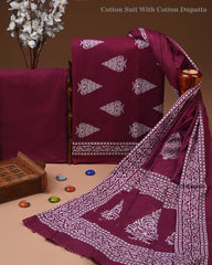 Exclusive Hand Block Cotton Suit With Cotton Dupatta