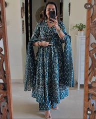 ❣️❣️❣️❣️❣️❣️❣️❣️❣️❣️

*New Launch*
Look straight out of a dreamy movie set as  you turn around and walk in this elegant flaired suit ! The perfect of traditional wear 

🦋🦋🦋🦋🦋🦋🦋🦋