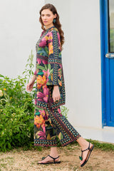 Enjoy New Floral  Kurta Pant set with amazing print Work
